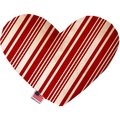Mirage Pet Products Classic Candy Cane Stripes 8 in. Stuffing Free Heart Dog Toy 1309-SFTYHT8